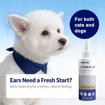 PC Petclear Bepren Pet Ear Drops | Gentle Ear Wax And Secretion Dissolving Cleaner For Dogs And Cats, Dual-Action Daily Cleaning And Ear Care, Practical Pet Grooming Tool Designed For Pet Ear Health