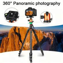 Alloy Large Size Mobile Photography Accessories Tripod Fill Light 78 Inch Travel Tripod Stable Support Professional 360-Degree Panoramic Ball Head Metallic Construction Foldable Design Suitable For Outdoor Travel Photography Video Recording Parties Outdoor Wedding Photography Indoor Photography Mother's Day Birthday - Orange Color - View 8