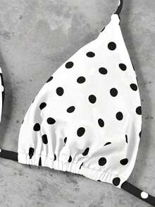 New Arrival Spring/Summer European And American Fashion Casual Elegant Polka Print 3-Piece Women Beach Vacation Date Bikini Swimsuit - 多色 2 - 查看 4