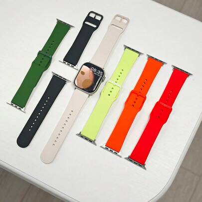 Sport Silikonarmband kompatibel mit Apple Watch Ultra 3 2 49mm 11/10 46mm 42mm Band für Watch Series 987 41mm 45mm 6SE54 40/44mm Armband