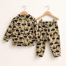 Set Of 3 Baby Boy Soft Winter Outfits With Zipper | Sizes P To 3 Years | Assorted Prints - 各種各樣的 - 查看 4
