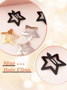 10 chiếc kẹp tóc hình ngôi sao phong cách thập niên 2000 Y2K, kẹp tóc kim loại chống trượt, phù hợp cho nữ, phụ kiện thời trang đường phố, kẹp tóc vàng, kẹp càng cua, kẹp tóc cài, kẹp trượt tóc, phụ kiện tóc, phụ kiện đội đầu, ghim cài tóc, mùa hè, kỳ nghỉ, du lịch. - 5 cái - Xem 7
