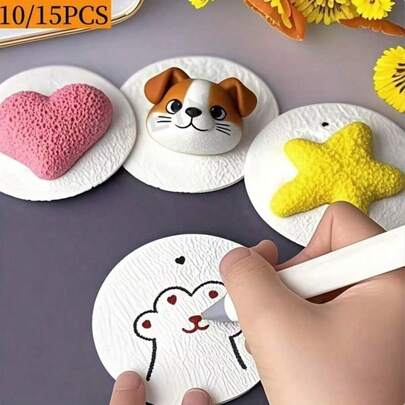 10/15pcs 3D Round Paper, Foam Expansion Art Craft Paper, Fun Paper Art For DIY Activities And Creative Events - Ideal Gift Choice For Christmas, School, Office, Family Gatherings, Emotional Bonding, Companionship