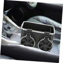 Caixa de Armazenamento Multifuncional 3 em 1 para Apoio de Braço de Carro: Porta-Lenços + Porta-Copos + Suporte para Telefone | Acessórios para Carros Femininos/Suprimentos para Carros/Itens Essenciais para Carros | Acessórios para Carros/Decoração para Carros/Armazenamento Oculto | Acessórios para Interior de Carros Femininos | Caixa de Armazenamento para Carro/Tampa para Porta-Lenços | Design Ajustável Suspenso: Porta-Copos Universal para Console Central - A - Visão 4