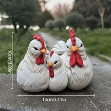 Farm-Style Animal Chick Flowerpot, Outdoor Garden Decorative Vase, Cute Design Desktop Balcony Succulent Green Plant Craft Ornament Pot - A - View 5