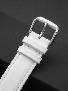 1件經典白色錶帶，適用於38mm、40mm、41mm、42mm、44mm、45mm、46mm、49mm，優雅PU皮革錶帶，適用於Apple Watch Ultra系列11、10、9、8、7、SE3、6、5、4、3、2、1，時尚智慧手錶錶帶，純色時尚錶帶，手錶配件，智慧手錶錶帶，手錶配件 - 白色 - 查看 6