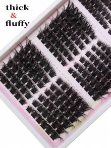 C&Litangel Mi giả dạng chùm dày dặn kiểu cáo mới, đuôi mi dài, siêu dày và mềm mại, 252 sợi (100D+120D+140D), thích hợp tự nối mi cho người có khuôn mặt hơi cụp, chùm mi dày và tự nhiên, độ cong hỗn hợp C/D, hiệu ứng tự nhiên và ấn tượng như ở salon ngay tại nhà. - D - Xem 3