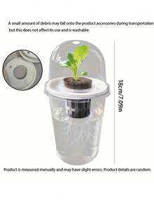 20pcs/4sets - Hydroponic Planting Pots, Transparent Cylindrical Plastic Planting Pots - Hydroponic Planting Set, High Transparency Hydroponic Cups, Transparent For Easy Root Observation, Perforated Design Promotes Aeration To Prevent Root Suffocation, Suitable For Hydroponic Plant Propagation, Can Be Used As Office, Home Or Garden Decor - Multicolor - View 4