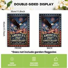 Eagle & Stars And Stripes Fireworks Garden Flag - Red/Gold Color Scheme - Patriotic Celebration Garden Flag. Double-Sided Print. 12x18 Inches. Durable Polyester Outdoor Flag Decor For Home/Garden/Yard. No Flagpole Included - 花園旗幟 - 查看 3