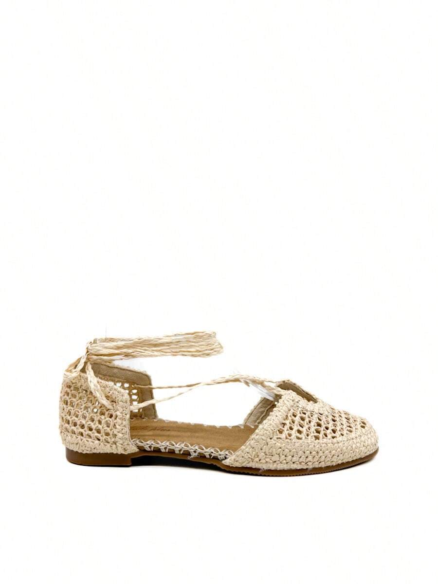 Women Flat Sandals - 米色 - 查看 1