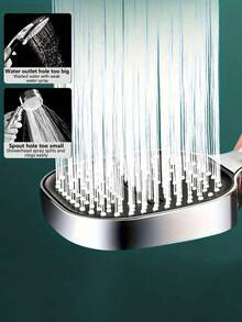 2pcs High Pressure SPA Massage Shower Head With Hose, Adjustable Bracket, 3 Spray Modes, 130mm Wide Panel, ABS Resin Wall-Mounted Polished With Filter, No Electricity Needed, Easy Installation Bathroom Accessory, Fashionable Design, Durable Structure - Multicolor - View 3