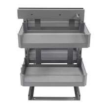 Blind Corner Cabinet Organizer,  Blind Corner Cabinet Pull-Out Organizer, Corner Pull Out Organizer - Dark Grey - View 7