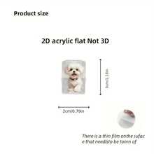 2pcs Cute White Maltese Dog Pattern Acrylic Data Cable Protector, Anti-Breakage, Stylish And Durable, Suitable For Type-C Phone Charging Cables - Multicolor - View 9