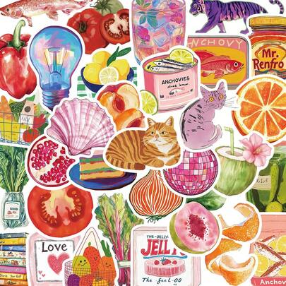 50/250pcs Vintage Sticker Pack, Decorative For Scrapbooking, Diary, Planner, Luggage, Phone Case, Skateboard, Guitar