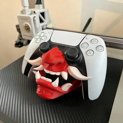 Giá đỡ tay cầm chơi game đa năng in 3D hình mặt quỷ Oni Hannya - Giá đỡ hình mặt quỷ dùng để trang trí và sắp xếp bàn chơi game.