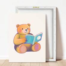 1件装，帆布墙画，带框儿童房墙画，野生动物主题阅读装饰，书房装饰，教室阅读装饰，学习海报，彩色游戏室艺术，书籍主题艺术，幼儿园装饰，房间装饰海报，儿童房装饰艺术，婴儿礼物 - 彩色 - 查看 6