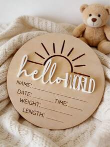1pc Baby Announcement, Welcome Baby Sign, Newborn Announcement, Newborn Photography Prop, Baby Room Decor, Home Decor, Baby Name Sign, Welcome Baby Sign And Baby Photo Prop, Ideal For Baby Shower, Gender Reveal Party, Birth Announcement, Also A Unique And Creative Gift For New Parents, Baby Welcoming Gift - Nhiều màu - Xem 10