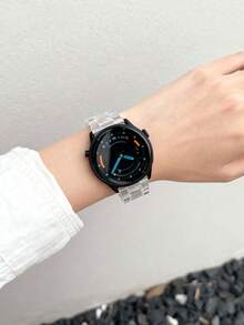 1 dây đeo đồng hồ trong suốt thời trang nữ, phù hợp với Galaxy Watch 7 6 5 4 Active 2, Venu 2 Plus Vivoactive 6 5, GTS 4 3 2 Mini, dây đeo vòng tay điều chỉnh nhanh 20mm, dây đeo thay thế nhẹ và thời trang cho Watch GT 3/2 42mm, phụ kiện đồng hồ thông minh, quà tặng trang sức, thích hợp làm quà tặng cho bạn bè, gia đình, Giáng sinh, sinh nhật, ngày lễ. - Trong sáng - Xem 7