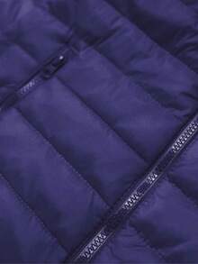 Leichte, gesteppte Damenjacke, Stehkragen, gesteppt, mit synthetischer Daunenfüllung, leicht tailliert, Reißverschluss, 2 Taschen, hüftlang, lässig, Frühling/Herbst - Blau - Übersicht 5