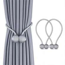 2pcs Magnetic Curtain Tieback, Earphone-Shaped Window Curtain Buckle, No Drilling Curtain Holder - Multicolor - View 6