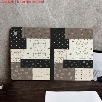 1 Ốp lưng dạng sách lật nhiều góc in hình thỏ dễ thương - Có ngăn đựng bút, tương thích với iPad Pro (M5)/ Air (M3)/ 11"(A16)/ 10.9/10.2/ Air thế hệ thứ 5/Pro11/10/9.7/Air 2/ (thế hệ thứ 7)/ (thế hệ thứ 8)/ Air 4/5/ Pro 11/ Ốp thông minh 10.9 inch thế hệ thứ 10 năm 2022/ Air 13(M3 2025)/ Air 11(M3 2025)/ Air 11(M3 2025)/ 11(A16 2025)/Galaxy Tab S10+/S9/A9, chức năng tự động ngủ/thức, tương thích với 6/6pro/7/7pro