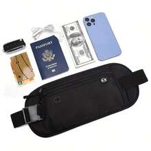 Bolsa de cintura invisible, Portapassaporte FIDR, Organizador de documentos de viaje - Riñonera multifuncional para deportes, running, ciclismo al aire libre, fitness con gran capacidad - Ver 6