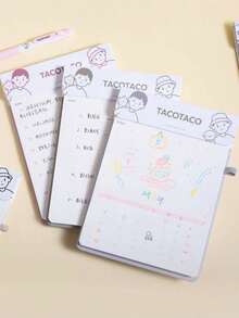 1pc Clapping Paper Notebook, Student Planner, Memo Pad, Work Note Book - A5 blank - View 6
