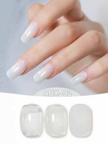 12ml Esmalte de uñas de gelatina transparente rosa nude para primavera/verano, 9 tonos pastel lácteos nude, textura brillante como el cristal, curable con UV/LED de larga duración, adecuado para bodas, citas y manicura diaria - Multicolor - Ver 20