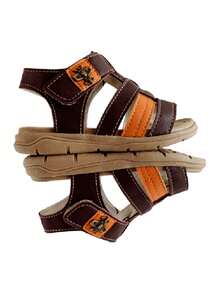 Papete Children's Comfortable Back-To-School Sandal Easy Adjustment - 咖啡棕 - 查看 4