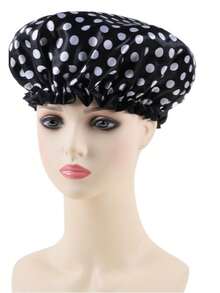 1pc Women's Double-Layer Waterproof Shower Cap, Elastic And Reusable, Shower Cap, Printed Bathroom Cap, Daily Necessities, Summer Shower Cap, Hat - Multicolor - View 17