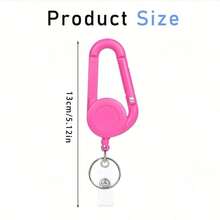 Retractable Key Chain, Heavy Duty Multifunctional Carabiner ID Holder, Retractable Key Chain With ID Holder, Upgraded Version With Carabiner Belt Clip And Key Ring, Unisex - Multicolor - View 3