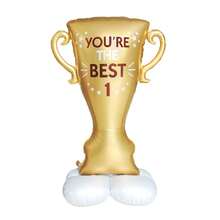 61inch Stand Best 1 Trophy Foil Balloons Football Party Supplies Soccer Themed Birthday Party Decorations Soccer Fan Gear Decorate - Multicolor - View 12