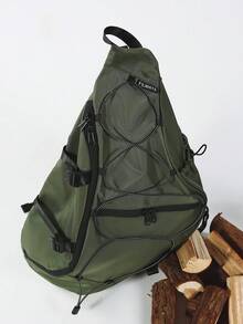 HGUL+BAG Túi đeo ngực nam dung tích lớn, túi đeo chéo du lịch phong cách hip hop thường ngày, túi đeo vai bằng nylon, túi đeo chéo công sở, túi đen ngày Valentine, ba lô sinh viên, túi đeo vai, túi đa năng đi bộ đường dài du lịch, quà tặng dã ngoại tiện dụng, quà tặng thanh lịch ngày lễ Tạ ơn Giáng sinh cho nam giới - màu xanh lá - Xem 8