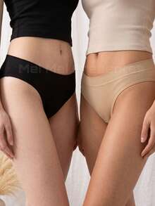 Kit 4 Calcinhas Canelada Importada Tanga Confortável Cintura Alta Pala Dupla  - Cores Variadas - Multicolorido - Visão 8