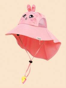 1pc Kids Dinosaur Pattern Sun Hat, Wide Brim Breathable Mesh Bucket Hat With Neck Shade, Summer Outdoor Boys Cap - 1PC - View 3