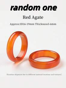 天然玛瑙石戒指，高品质宝石戒指，男女皆宜日常佩戴 - 彩色 - 查看 12