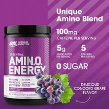 Optimum Nutrition Amino Energy - Pre Workout With Green Tea, BCAA, Amino Acids, Keto Friendly, Green Coffee Extract, 65 Servings (Packaging May Vary) - Grape - View 9