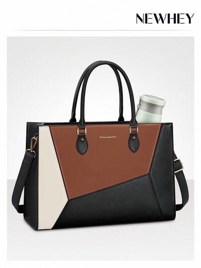 NEWHEY 女士笔记本电脑手提包 15.6 英寸防水工作包公文包大号教师包手提包专业商务办公单肩包斜挎包
