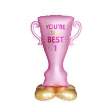 61inch Stand Best 1 Trophy Foil Balloons Football Party Supplies Soccer Themed Birthday Party Decorations Soccer Fan Gear Decorate - Multicolor - View 6