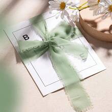 1 Roll Lotus Root Pink Rose Pink Chiffon Gift Ribbon - Ribbon - View 4