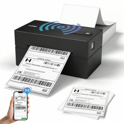  Peripage PB40 Thermal Shipping Label Printer, A Wireless Printer For 4X6 Shipping Labels Designed For Sending Packages, Compatible With Phones And Computers.