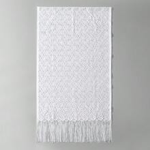 1件极简蕾丝披肩，优雅镂空蕾丝晚礼服披肩，新娘风格披肩，也可作围巾使用 - 01-白色 - 查看 9