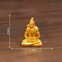 4pcs Southeast Asian Golden Buddha Statue Figurines, Resin Crafts, Micro Landscape DIY Decor Accessories, Mini Ornaments - 4 Pieces/set - View 5