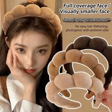 1pc Women's Headband, Autumn/Winter Cloud Design Wide Headband, High Crown New Style, Non-Slip Facial Wash Hair Clip Adult Hair Accessory Hair Band Hair Hoop Hairband - Multicolor - View 3