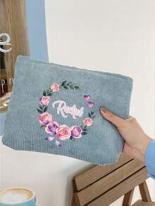 Customized Makeup Bag, Personalized Small Pouch, Customized Cosmetic Bag, Customized Letter Name Logo Storage Bag, Lightweight Zipper Makeup Bag - Multicolor - View 5