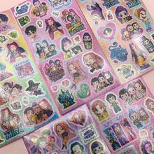 Set de 2/5/10 pegatinas de grupo de chicas de caza de brujas de K-pop, con patrones de múltiples personajes y estilos | Adecuado para scrapbooking, manualidades DIY, collage, artículos de fans, accesorios de dibujos animados (estilos aleatorios) - Rectángulo - Ver 6