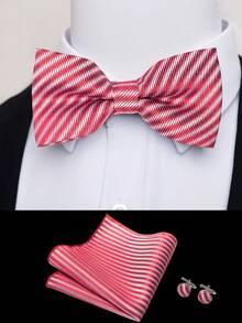 1 Set de Nœud Papillon en Soie de Couleur Claire, Spécifiquement pour les Smokings ou les Tenues de Soirée Formelles, Exclusif pour les Dîners Formels, les Mariages et Autres Occasions - Couleurs mélangées - Voir 10