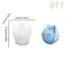 1个郁金香花朵硅胶蜡烛/肥皂模具，DIY蜡烛模具，3D蜡烛模具，高品质易脱模，情侣完美礼物，蜡烛制作模具 | 浪漫礼物创意 - F - 查看 8
