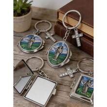 12 Keychains And Cross - Alloy Box With Mirror - SANJUDAS 12PCS - View 7