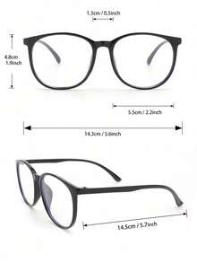 1 Stück Damen Runde Kunststoff Vollrand Klassische Transparente Brille, geeignet zum Lesen, Gaming, auch als tägliches Accessoire für die Schulanfang - Verschiedenfarbig - Übersicht 7